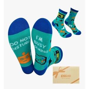 Funny Socks: Do No Disturb, I'm busy Gaming, One Size Fits All Gamer
